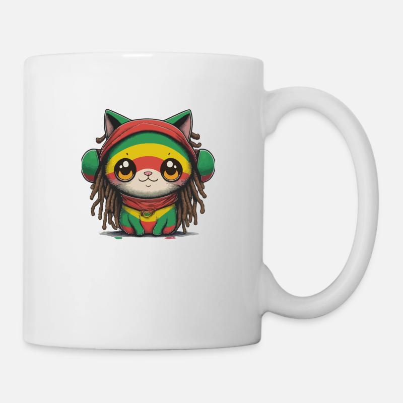 FunnY Kawaii Katze - Tasse - Weiß