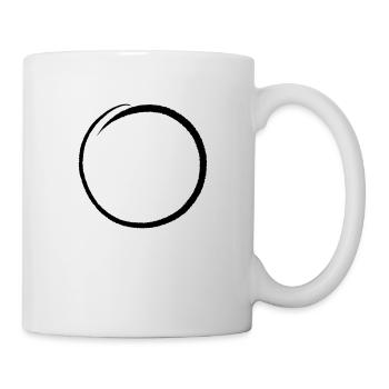 Decorative circle / round frame, hand-drawn - Mug - white - Right
