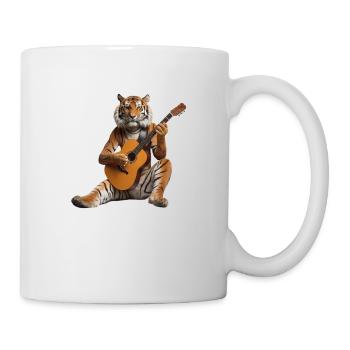 Tiger Jungle Gitarre - Tasse - Weiß - Rechts