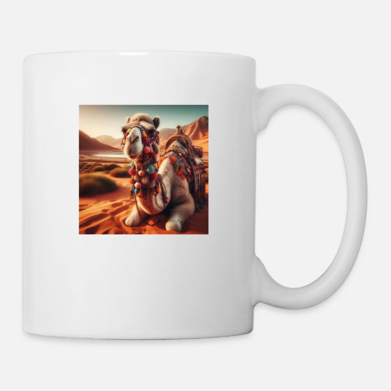 Kamel in der Wüste A1 - Tasse - Weiß