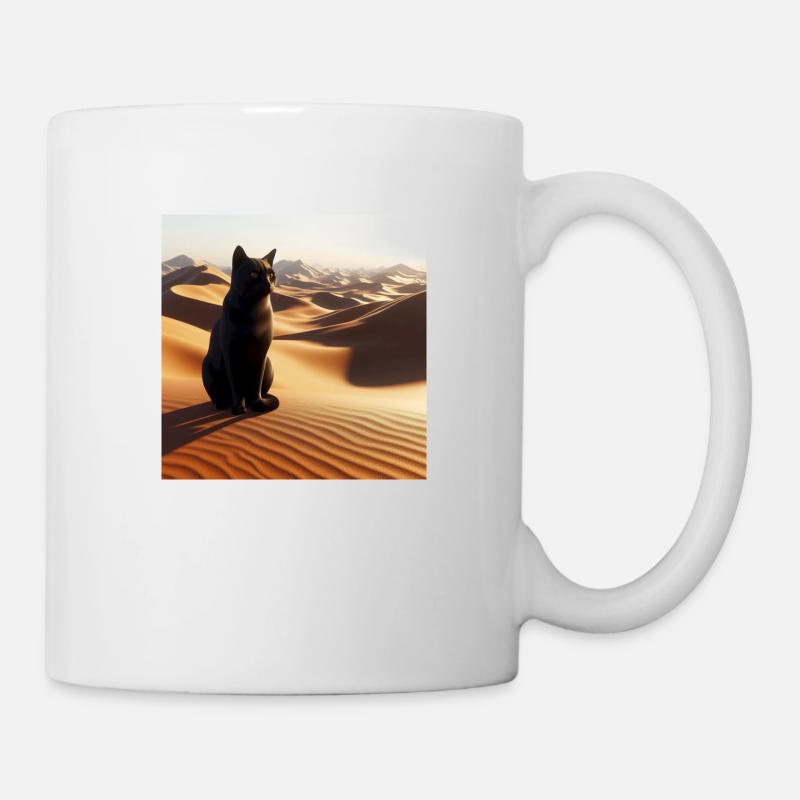 Eine echte Katze in der Wüste 3 - Tasse - Weiß