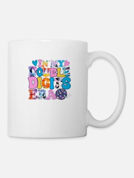 In My Double Digits Era Funny 10th Birthday Girl - Mug - white