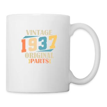 Mois 1937. Cadeau d'anniversaire 1937. 87 ans Birt - Mug blanc - blanc - Droite