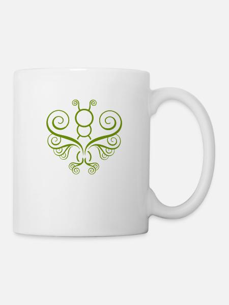 butterfly - Tasse - Weiß