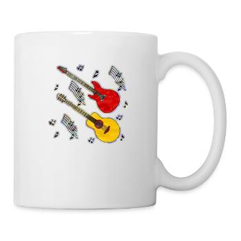 Gitarren - Tasse - Weiß - Rechts