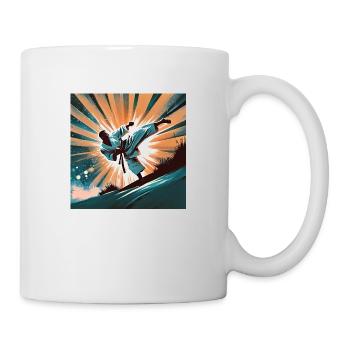 Yoko Geri. Karaté. - Mug blanc - blanc - Droite