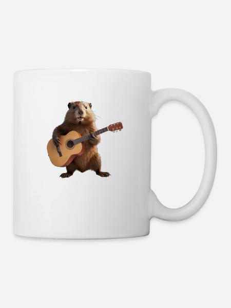 Marmot Beaver guitar - Mug - white
