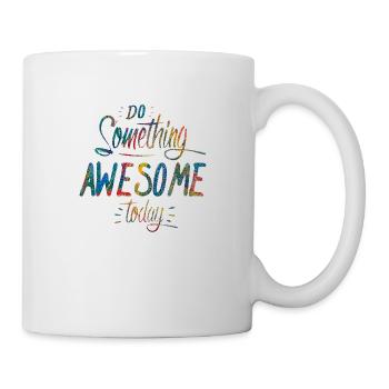 Slogan Illustration Stil Kunst Vektor Mode Grafik - Tasse - Weiß - Rechts