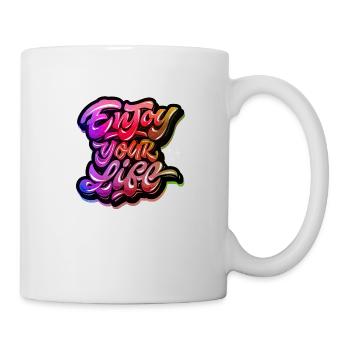 Slogan Illustration Stil Kunst Vektor Mode Grafik - Tasse - Weiß - Rechts