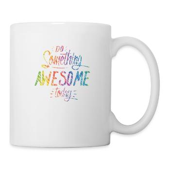 Slogan Illustration Stil Kunst Vektor Mode Grafik - Tasse - Weiß - Rechts