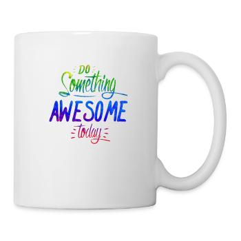 Slogan Illustration Stil Kunst Vektor Mode Grafik - Tasse - Weiß - Rechts