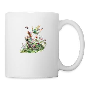 Fantaisie Fée Magie Conte de Fées Fille Nature Été - Mug blanc - blanc - Droite