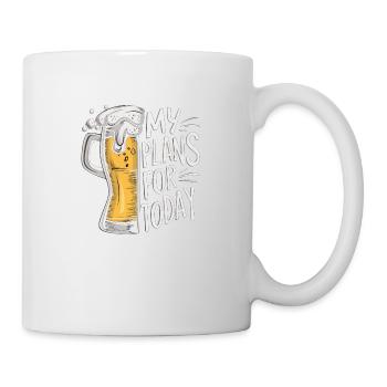 biére plan du jour et du week end - Mug blanc - blanc - Droite