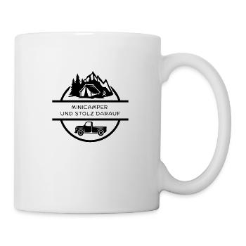 Minicamper und stolz darauf schwarz - Tasse - Weiß - Rechts