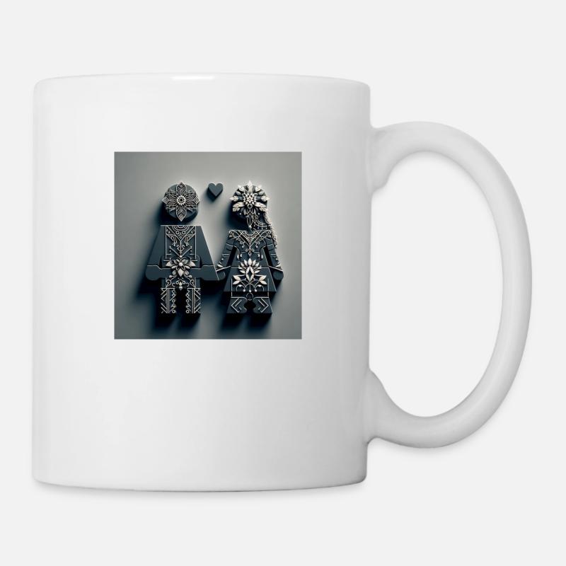 Paar Hand in Hand - Tasse - Weiß