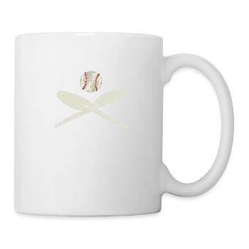 Baseball and bat - Mug - white - Right