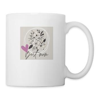 Meilleur design floral de maman - Mug blanc - blanc - Droite