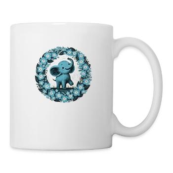 Elefant - Tasse - Weiß - Rechts