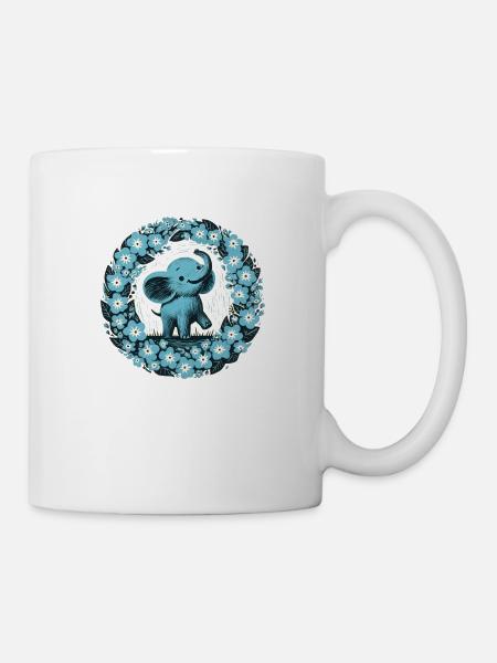 Elefant - Tasse - Weiß