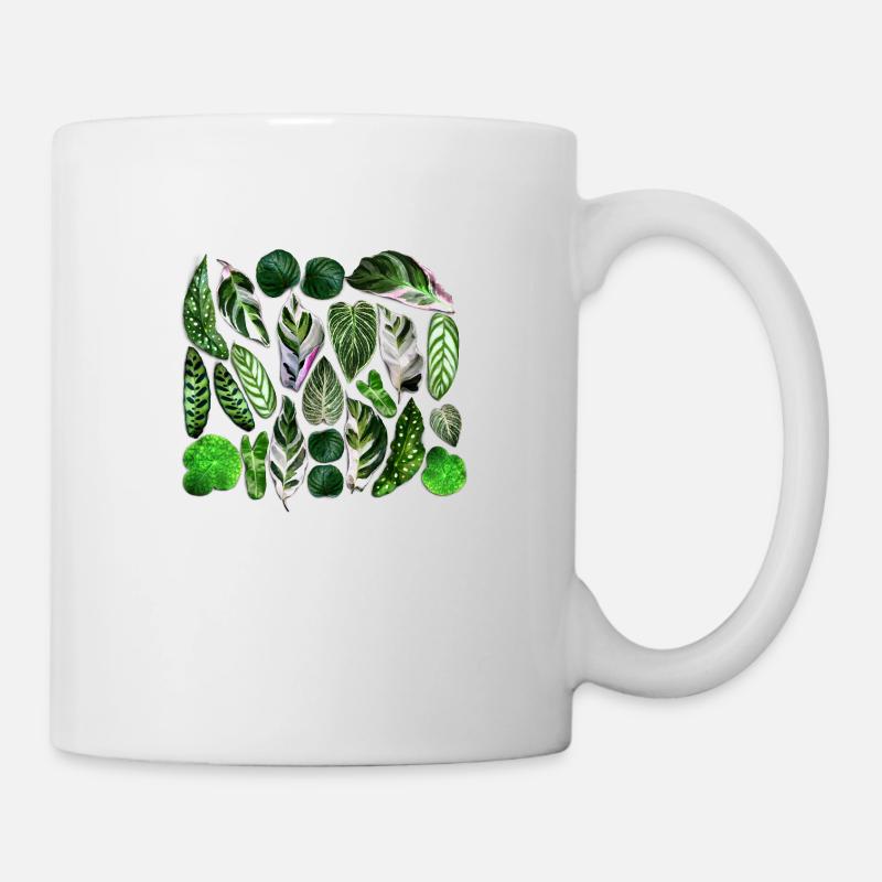 Grüne Blätter - Tasse - Weiß