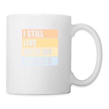 Je vis toujours avec la maison sarcastique de mes parents - Mug blanc - blanc - Droite