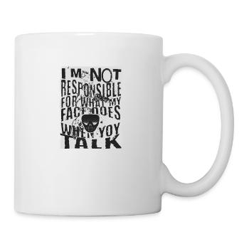 Ich bin kein geselliger Mensch Lustiges antisoziales Zitat 40 - Tasse - Weiß - Rechts
