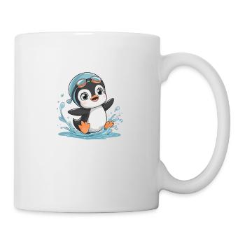 Penguin Fun: Spaß im Wasser! - Tasse - Weiß - Rechts