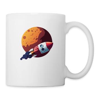 Fusée martienne - Mug blanc - blanc - Droite