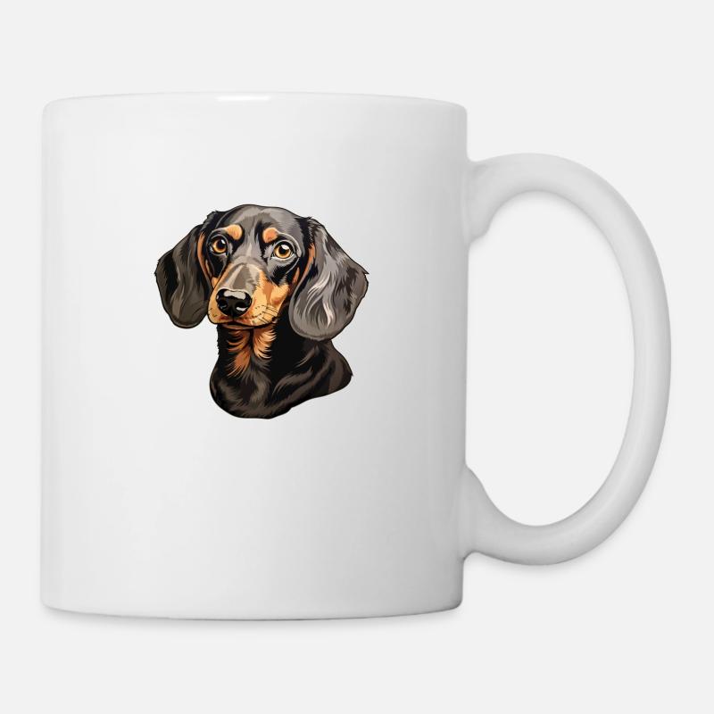 Dachshund or Dachshund - Mug - white