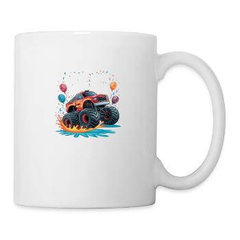 Monster Truck - Ich bin 5 - Einzigartiges Geschenk - Tasse - Weiß - Rechts