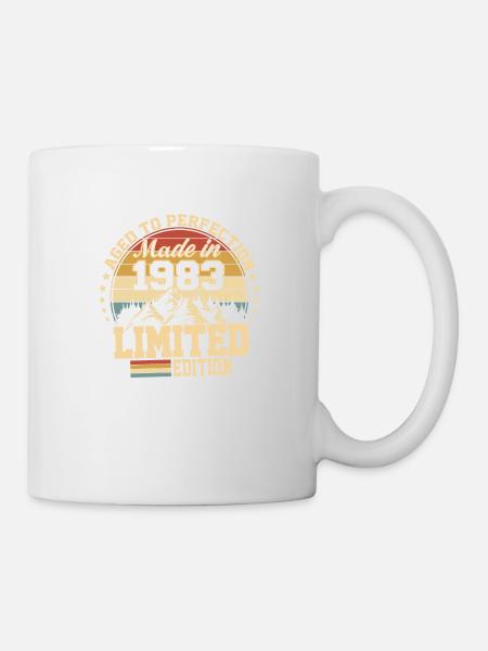 1983 anniversaire 1983 né en 1983 anniversaire - Mug blanc - blanc