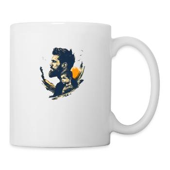 Père et fils en face - Mug blanc - blanc - Droite