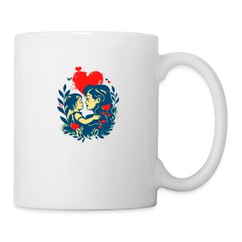Mutter und Kind im Angesicht - Tasse - Weiß - Rechts
