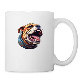 Bulldog colorful and psychedelic - Mug - white - Right