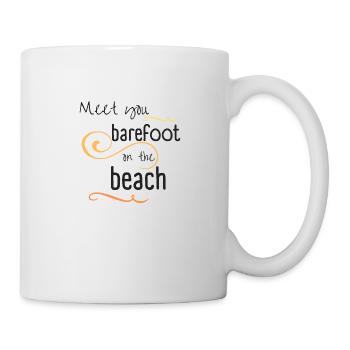 Barefoot on the beach - Mug - white - Right