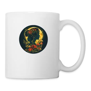 Mutter und Tochter im Mondschein - Tasse - Weiß - Rechts