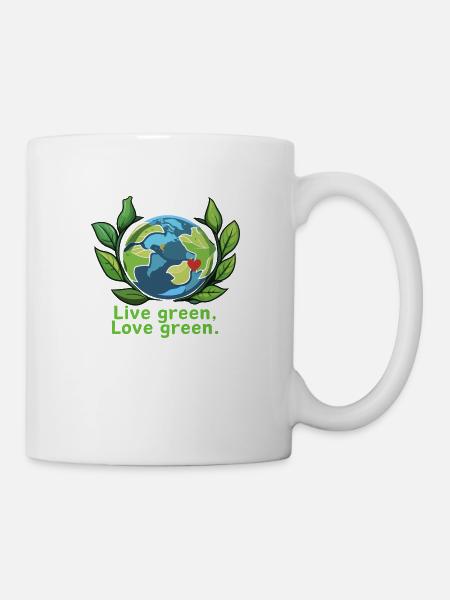 Live Green, Love Green. - Mug - white