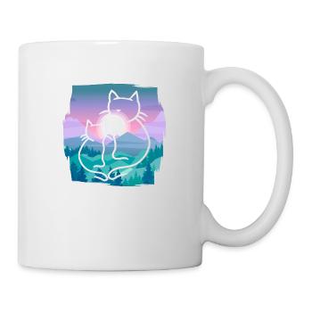 Retro Cats Vintage 90's 80's Cat Nature Child - Mug - white - Right