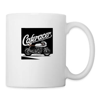 Caferacer noir et blanc - Mug blanc - blanc - Droite