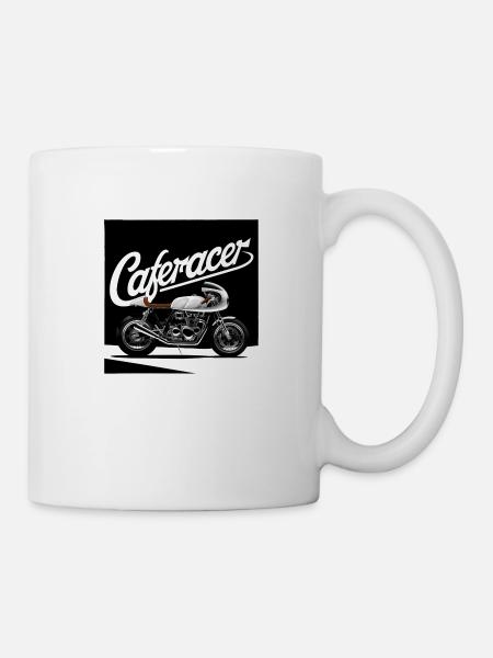 Caferacer black and white - Mug - white