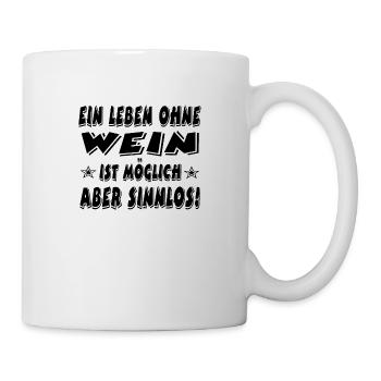 Wein - Tasse - Weiß - Rechts