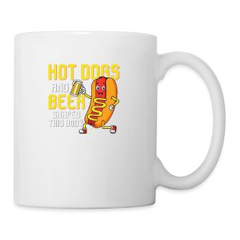 Hot Dogs And Beer Shaped This Body Hotdogs Foodie - Mug - white - Right