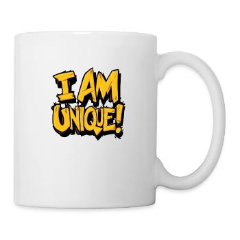 Ich bin einzigartig denke positiv selbstbewusst - Tasse - Weiß - Rechts