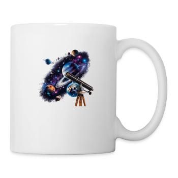 Mit dem Teleskop entfernte Planeten entdecken - Tasse - Weiß - Rechts