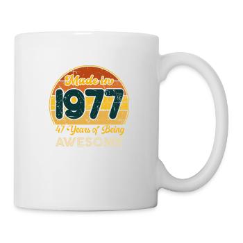 Né en 1977 - Vintage 1977 Anniversaire Rétro - Mug blanc - blanc - Droite
