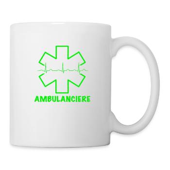 Ambulancière vert fluo - Mug blanc - blanc - Droite