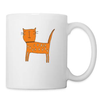 Orange chat - Mug blanc - blanc - Droite