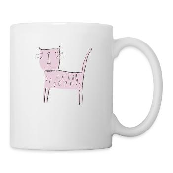 Cat relief pink - Mug - white - Right