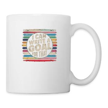 Je peux écrire un objectif pour ce 5 - Mug blanc - blanc - Droite