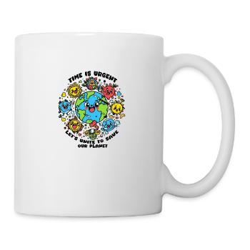 TIME IS URGENT, LET'S UNITE TO SAVE OUR PLANET - Mug - white - Right